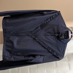 Tory Sport Tory Navy Ruffle Wind Breaker